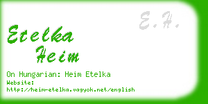 etelka heim business card